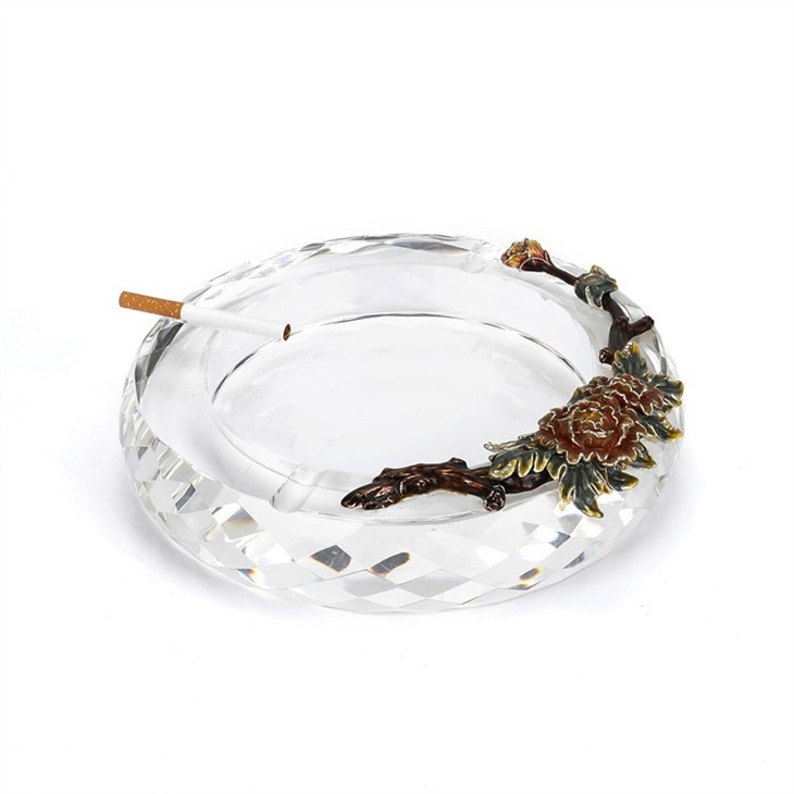 enamel crystal glass ashtray deskyop decoration