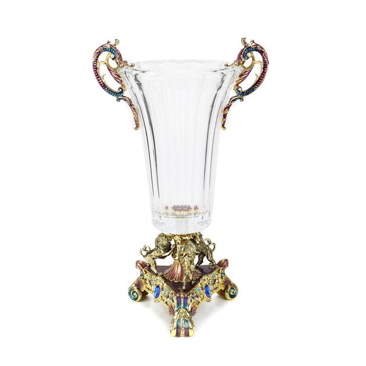 enamel glass flower vase home decoration